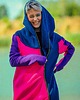 bluza z kapturem damska Długa bawełniana bluza , krój asymetryczny 1