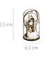 dekoracje świąteczne Domek z krasnalem w szklanej kopule 12,5x6,5 cm GWIAZDA 1