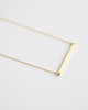 złote naszyjniki 16k Gold Plated Horizontal Bar Necklace 4