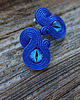 kolczyki soutache Kobaltowe  oczka - kolczyki soutache 1