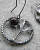 kolczyki wire wrapping Granaty  -  gałązki  -  kolczyki 3
