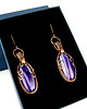 kolczyki wire wrapping Kolczyki z fioletowymi agatami 4