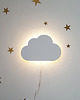 lampy do pokoju dziecka Drewniana lampka nocna Chmurka biała 3