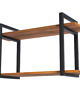 regały i półki Półka Wiszaca na Ściane Loft Podwójna Regał Nowoczesna 80 cm 2