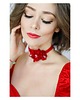 chokery Jedwabny  czerwony choker 1
