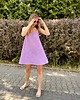 sukienki mini damskie Summer Breeze / letnia sukienka z muślinu z głębokim dekoltem na plecach 3