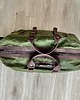 torby podróżne Duża torba podróżna ze skóry i bawełny zielono-brązowa w stylu Vintage. 3