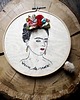 Ozdoby na ścianę Obrazek Frida Kahlo  ręcznie haftowana dekoracja ścienna 4