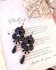 kolczyki soutache Czarne maleństwa kolczyki sutasz z onyksem czarnym 2