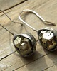 kolczyki wire wrapping Surowe piryty  - kolczyki 3