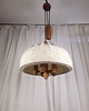 lampy wiszące Duńska lampa sufitowa z drewna tekowego od Domus, lata 70. 3
