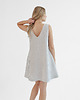 sukienki mini damskie Lniana Sukienka DAHLIA GRAY STRIPES 6