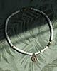 chokery Naszyjnik choker na lato z palmą i muszelkami 3
