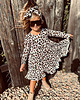 sukienki dla dziewczynki Sukienka Dresowa Pantera Dzika 2