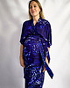sukienki midi damskie KIMONO granatowe / szlafrok / sukienka w autorski wzór OCEAN 100% wiskoza 5