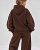 bluza z kapturem damska Bluza Hoodie  - Chocolate Brown 2