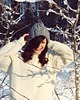 czapki damskie Szara czapka handmade beanie  z wełną 1