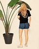 t-shirt damskie T-SHIRT Peace BLACK 1