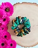 gumki do włosów Satynowa gumka satynowa scrunchie owijka frotka szmaragdowy blask MAXI 4