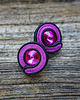 kolczyki soutache Małe fuksjowo- czarne kolczyki soutache 4