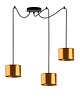 lampy wiszące Złota 3-punktowa lampa wisząca pająk WAIKIKI W3 MIRROR 2