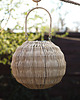 lampy zewnętrzne Okrągły lampion solarny wiszący- 2 rozmiary, rattan FSC 2