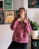 bluza z kapturem damska Bluza Zebra-róż 1