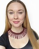 kolie Artystyczna kolia boho z koralików z frędzlami, naszyjnik handmade 6