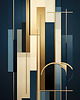 plakaty Zestaw plakatów Granat art deco I 3