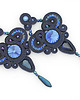 kolczyki soutache Kobaltowo - granatowe wieczorowe kolczyki 1