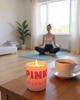 świeczniki i świece Inspirowana zapachem YSL-Świeca sojowa w różowym szkle PINK SILENCE 2
