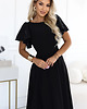 sukienki maxi damskie 694-1 MIRELLA Elegancka rozkloszowana sukienka maxi z cekinami - czarna 1