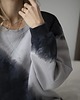 bluza bez kaptura damska Bluza dresowa tie-dye szara 2