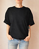 bluza bez kaptura damska Surowa Czarna Bluza 1 z 2 plus Kieszeń 1