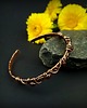 bransoletki wire wrapping Miedziana bransoleta mankietowa z rubinem 8