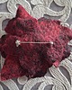 broszki Broszka filcowana Kwiat bordowy 5