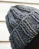 czapki damskie Szara czapka beanie  z wełną 2
