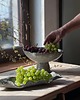 talerze, miski Organiczna Ceramiczna Patera Na Owoce Sałaty Perłowo Brązowa 3