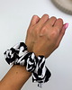 gumki do włosów Satynowa Scrunchie do włosów Zebra 3