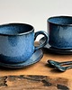 filiżanki Duża Filiżanka ceramiczna ze spodkiem  Borówka 2