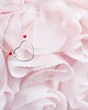 srebrne naszyjniki Rhodium Plated Open Heart Necklace in Red 1