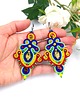 kolczyki soutache Tilla kolczyki sutasz w kolorach tęczy wiosenne z kryształkami 1