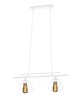 lampy wiszące Czarna lampa wisząca druciana 2 - punktowa BURGOS LOFT 3