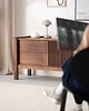 komody i szafki JAMM LOW 160 - szafka pod gramofon i płyty winylowe, lite drewno orzechowe 4