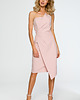 sukienki midi damskie Sukienka gorsetowa-pudrowa(M-409) 1