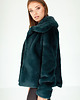 kurtki damskie Zielona Kurtka Futerko Damskie z Kołnierzem 2