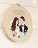 Ślub - inne Personalizowana pamiątka ślubna, haft w tamborku 2