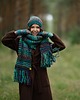 szale damskie Duży szal MAXCOLOR handmade " leśna harmonia" 1