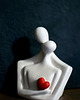 figurki i rzeźby Rzeźba z gipsu, Para Zakochanych, biała, wys. 12,2 cm 1