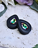 biżuteria różna Tunele do uszu łezki 10-100mm ze szklanym kryształkiem #059 Colorful Emerald 3